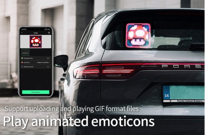 Led Diplay Rear Small Interactive Car Rear Window LED Display - Dazzview