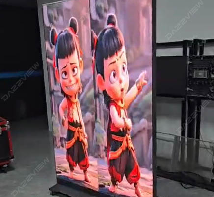 Aposter-Two LED poster connected together